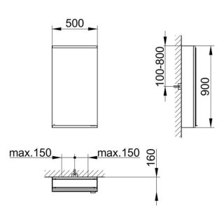 Зеркальный шкаф Keuco Royal Modular 800011051100000 50 см